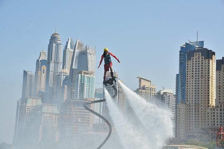 Flyboarding Dubai Marina: Jet-Powered Aerial Thrills Over the Skyline photo 6