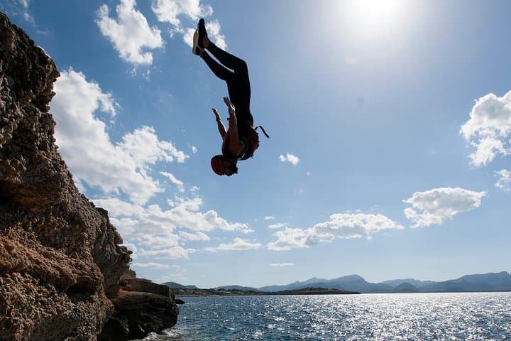 Coasteering South Mallorca: Guided Cliff Jumps, Zipline & Transfers
