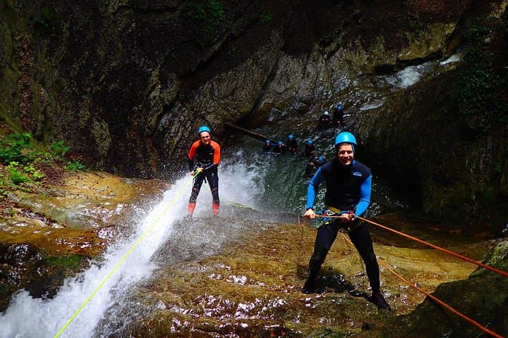 Canyoning Angon: Abseils, Slides and Waterfalls Overlooking Lake Annecy photo 2