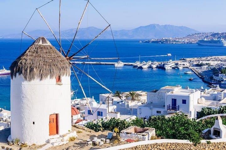Mykonos Town & Island Half-Day Tour: Windmills, Ano Mera & Kalafatis Beach photo 1