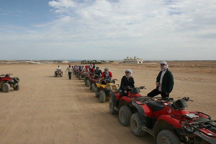 Hurghada Super Safari: Quad Bike Desert Ride, Camel Sunset & Bedouin BBQ