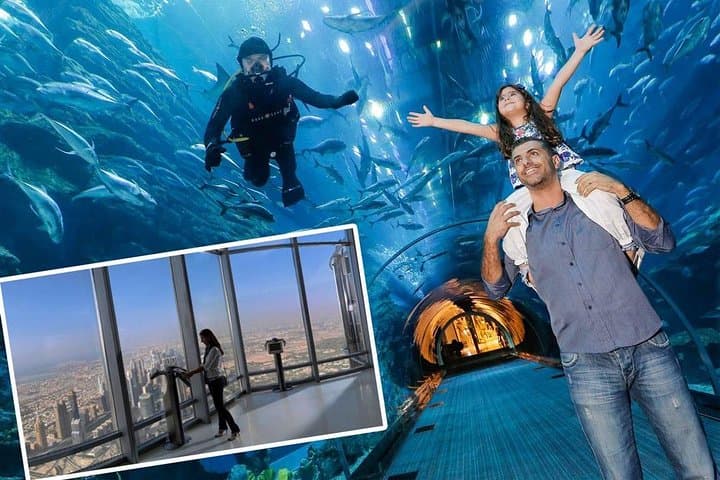 From Ocean Tunnel to Sky Deck: Dubai Aquarium & Burj Khalifa Level 124 Combo photo 2