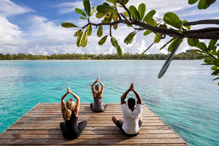 Half-Day Bora Bora Yoga and Snorkel on a Private Motu with Mt. Otemanu Views photo 3