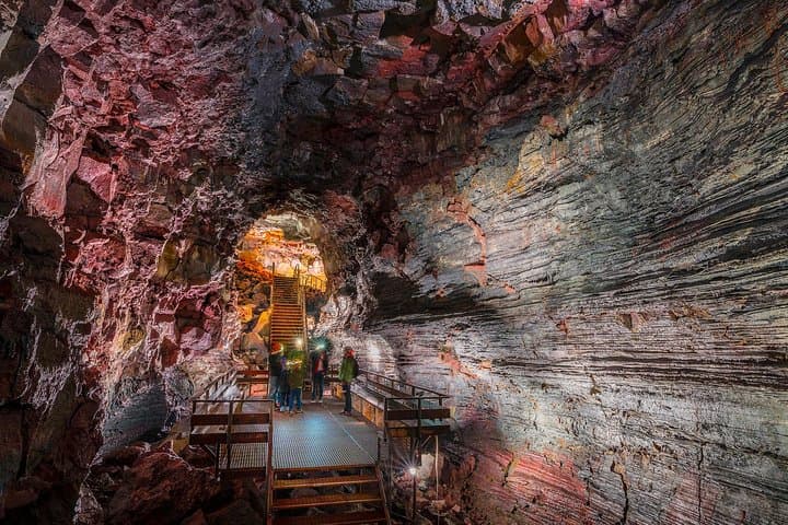 Inside Raufarhólshellir: Reykjavik Lava Tunnel Tour with Transfer