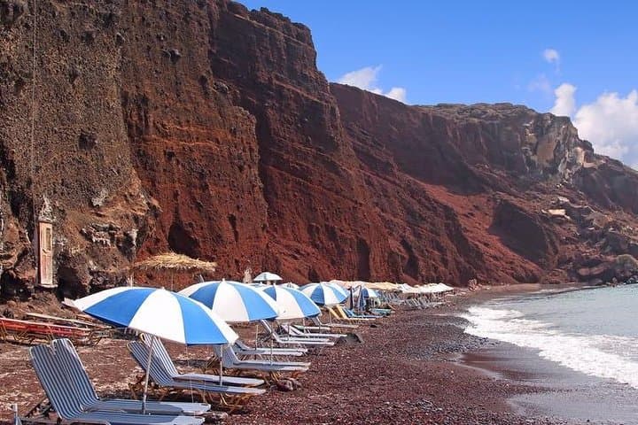Santorini Private Motor Yacht Cruise: Red Beach, Hot Springs & Caldera Coast photo 3