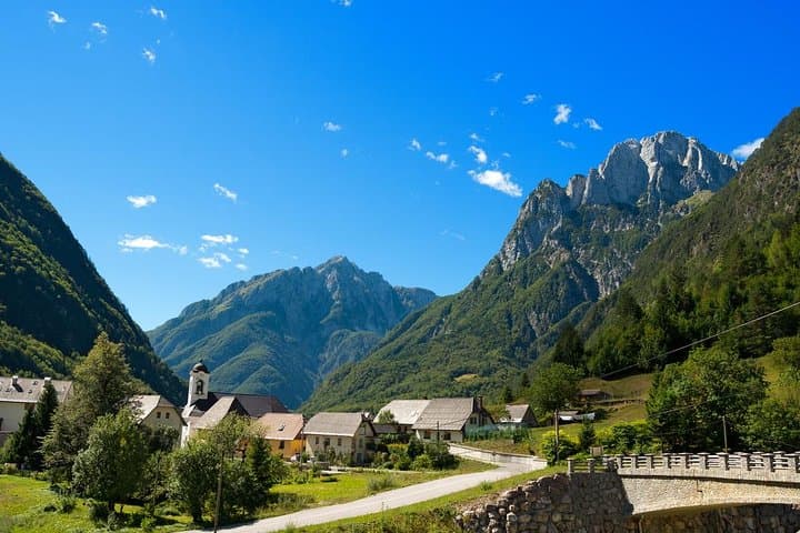 Emerald River Soča Tour from Bled — Vršič Pass, Kobarid & Kozjak Waterfall