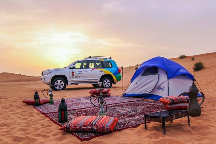 Overnight Dubai Desert Safari: Dune Bashing, BBQ Dinner & Camp Experience