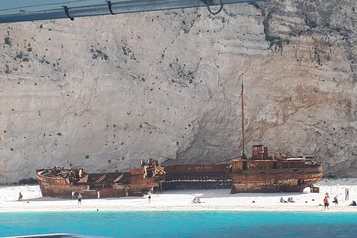Glass-bottom boat to Navagio Shipwreck Beach and Blue Caves — Zakynthos day cruise