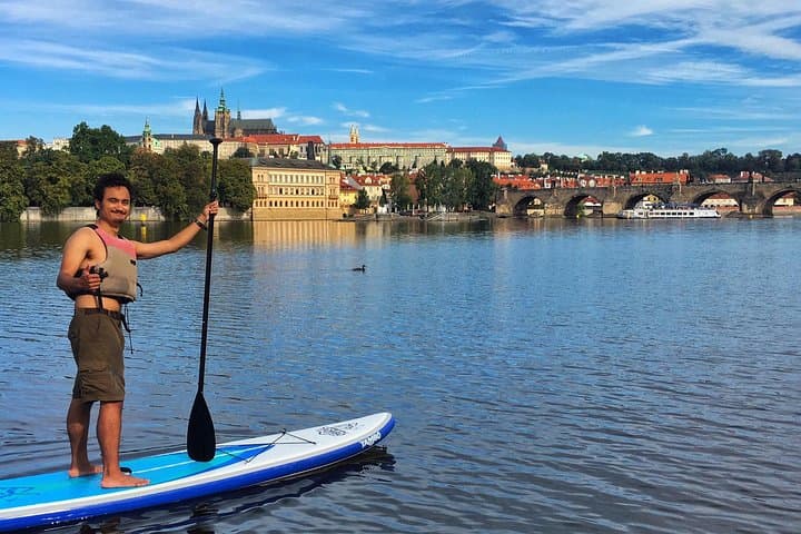 Stand-Up Paddleboarding the Vltava: Castle Views & Charles Bridge from the River photo 4
