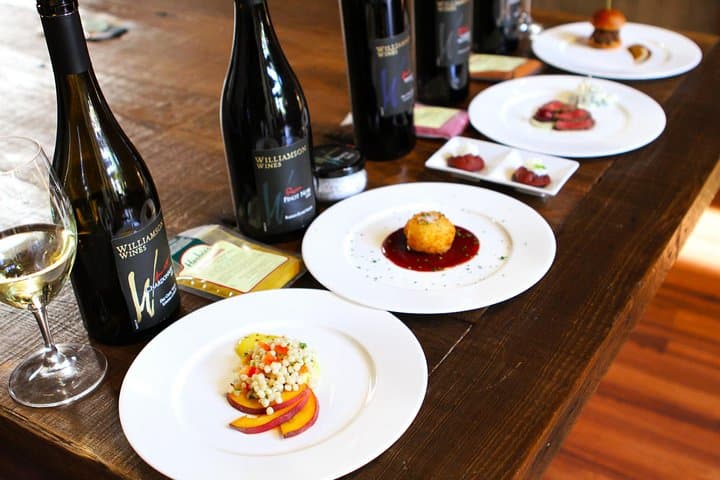 Healdsburg Wine & Food Pairing at Williamson Wines — 5 Tastes, Artisan Bites