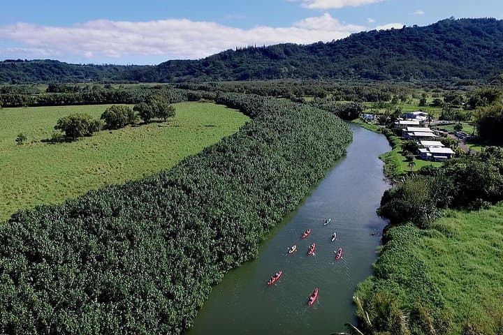 Hanalei Bay Morning Kayak and Snorkel — River-to-Reef Guided Tour photo 3