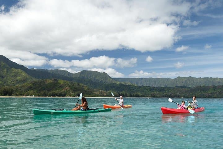 Hanalei Bay Morning Kayak and Snorkel — River-to-Reef Guided Tour photo 1