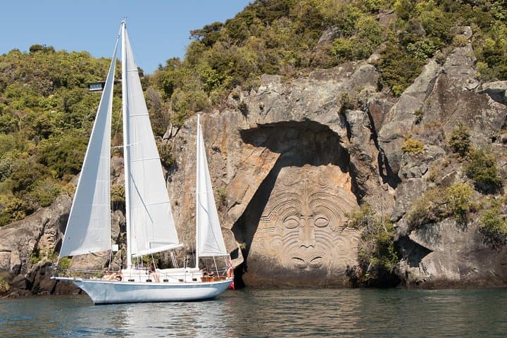 Eco Sailing to the Maori Rock Carvings in Taupo — Electric Yacht Tour