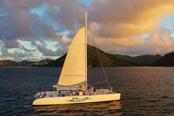 Champagne Sunset Sail in St. Lucia — Rodney Bay Catamaran Cruise photo 5