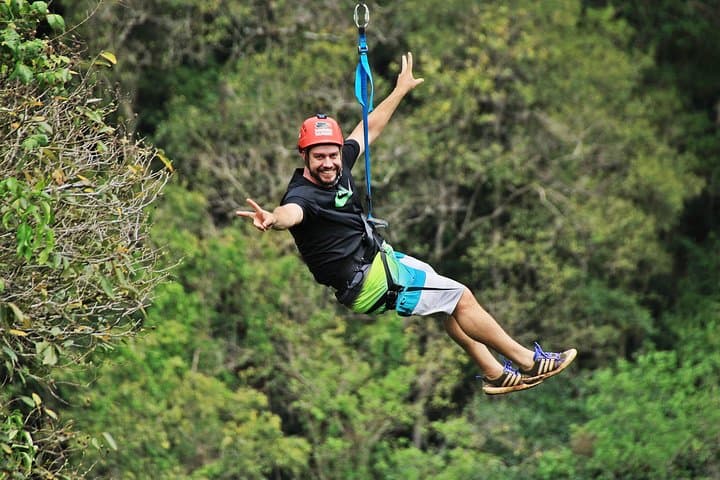 Zipline Mega Tour Brotas: 120m Canopy Flight & Cristal Waterfall Trail