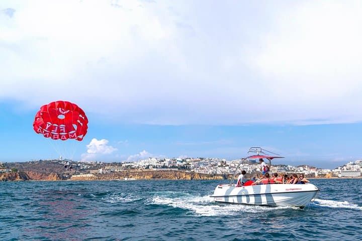 Parasailing Albufeira Marina: 80m Coastal Flight & Boat Experience photo 6