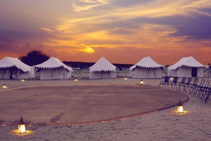 Overnight Swiss-Tent Desert Camp & Camel Safari at Sam Sand Dunes (Jaisalmer)