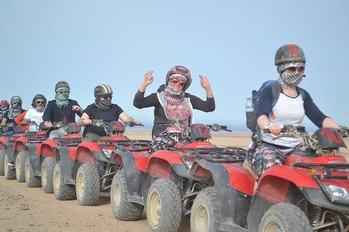 Hurghada Sunset Desert Quad-Bike Safari with Bedouin BBQ