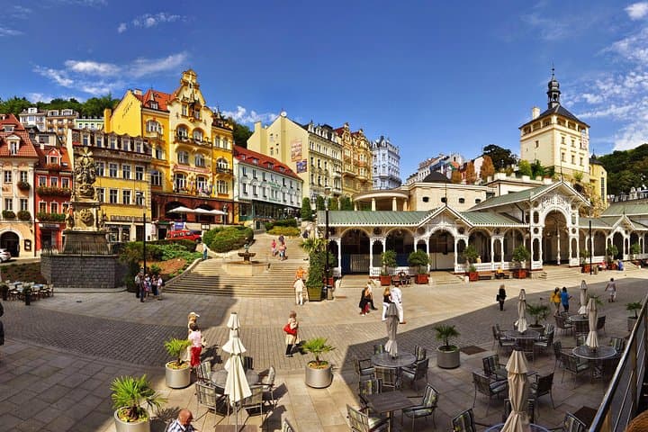 Karlovy Vary Day Trip from Prague — Funicular, Watchtower & Vřídlo Spring