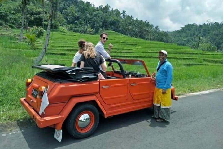 West Bali VW Jeep Tour — Jatiluwih Rice Terraces, Nungnung Waterfall & Temple Gardens