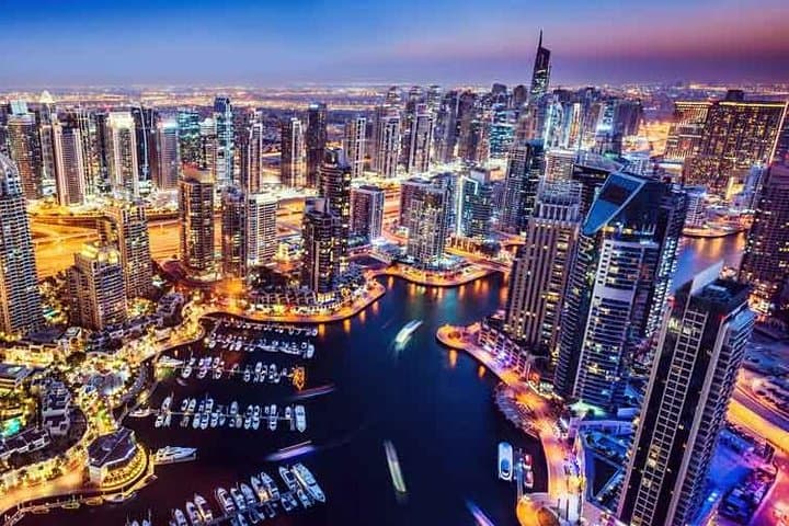 Dubai by Night: Burj Khalifa, Dhow Cruise & Palm Jumeirah Evening Tour photo 1