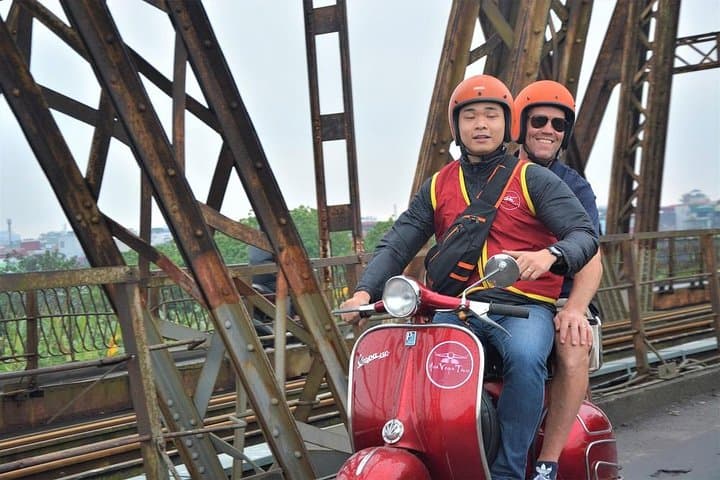 Hanoi Vintage Vespa Tour: 2.5-Hour City Ride to Train Street & Long Bien Bridge photo 6