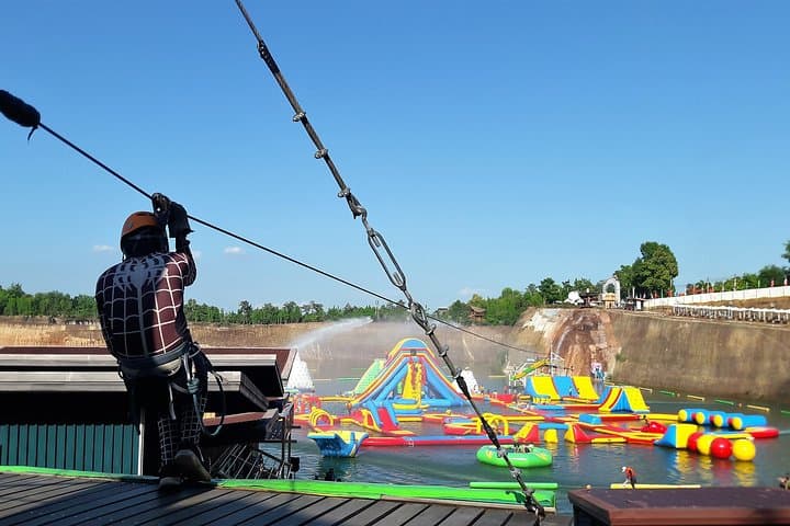 Grand Canyon Water Park Chiang Mai — Inflatable Aqua Course, Cliff Jumps & Zipline