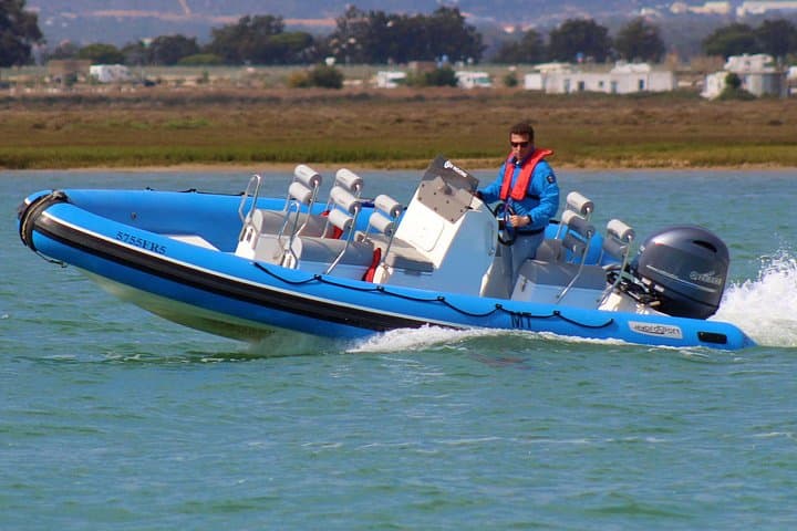 High-Speed Ria Formosa Boat Tour from Faro: Islands, Birds & Barrier Beaches photo 1