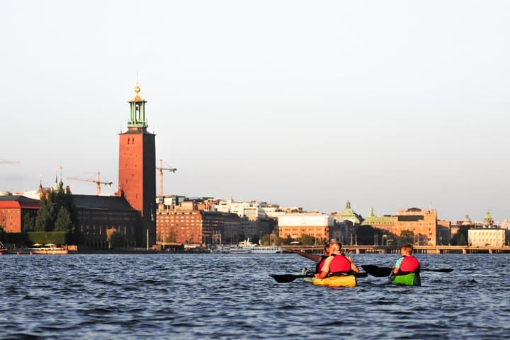 Central Stockholm Self-Guided Kayak Adventure: Tandem Kayak on Södermalm Canals