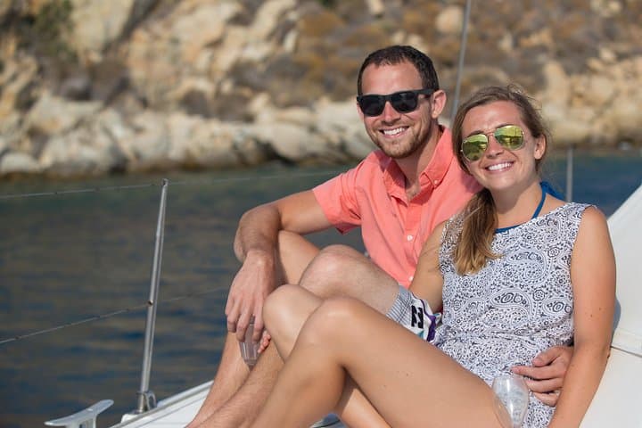 Sunset Sail to Rhenia: Mykonos Private Catamaran with Dinner & Open Bar photo 2