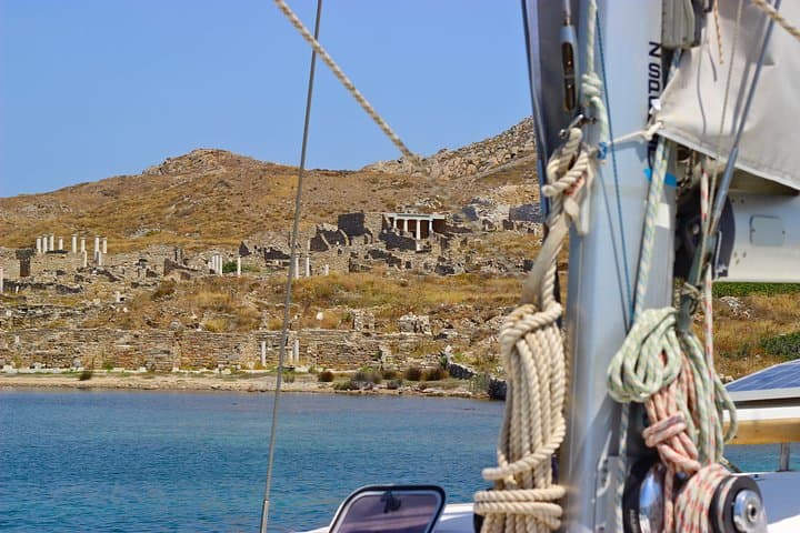 Sunset Sail to Rhenia: Mykonos Private Catamaran with Dinner & Open Bar photo 6