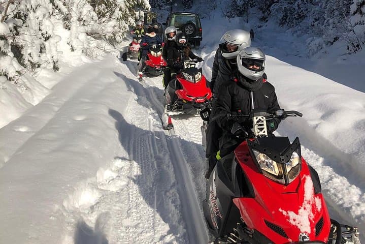 Thrilling Snowmobile Adventure Through Romania’s Carpathian Mountains