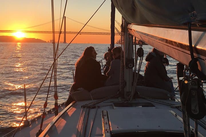 Lisbon Sunset Sailing: Sunset Cruise Past Belém with Wine and Snacks