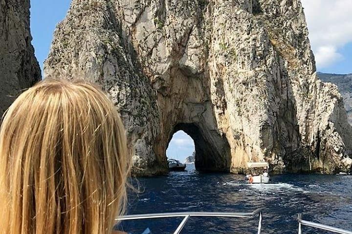 Around Capri Island: Positano Boat Tour to Grottos, Faraglioni & Swim Stops