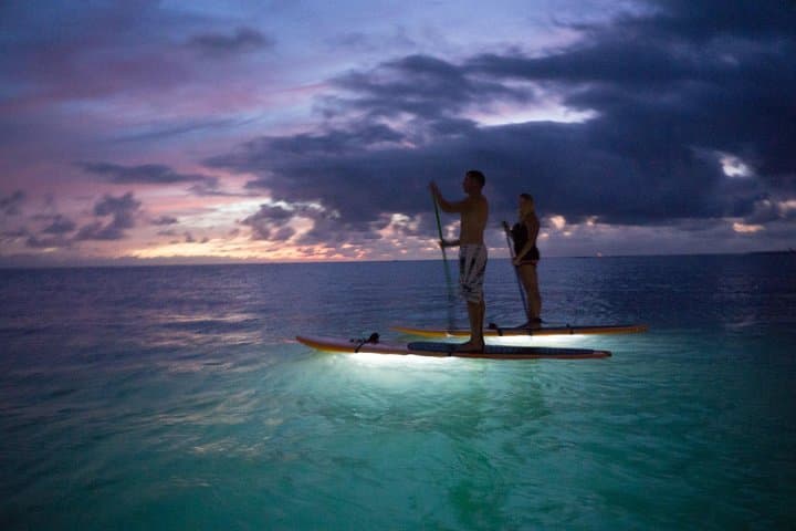 Glow Stand Up Paddle at Twilight — Haleiwa Bay Sunset SUP Experience