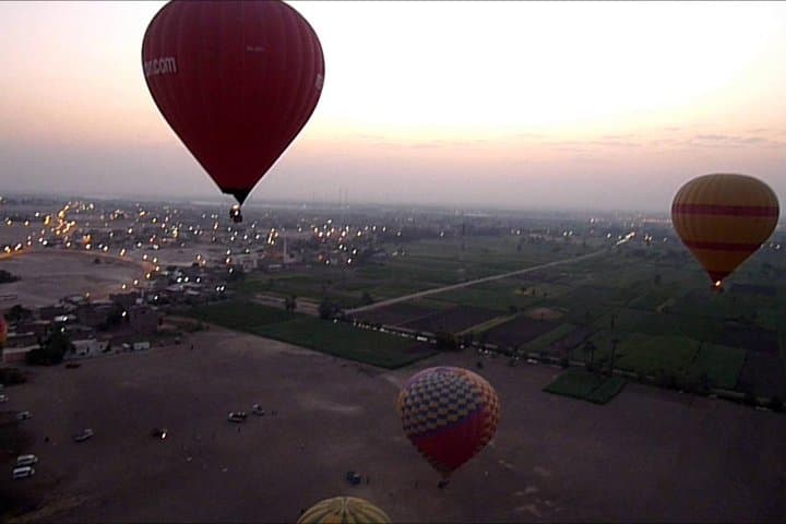Sunrise Hot Air Balloon Over Luxor West Bank & Nile River photo 1
