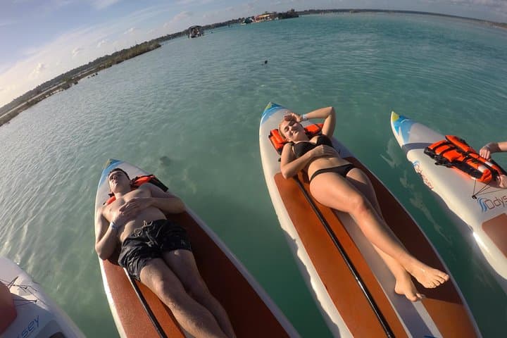 Golden Hour SUP at Mariscal Lagoon — Bacalar Sunset Paddle & Pirate Channel photo 5