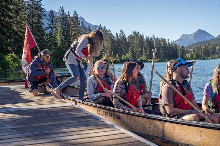 Bow River Big Canoe Tour — Banff Family Voyageur Canoe Experience photo 5