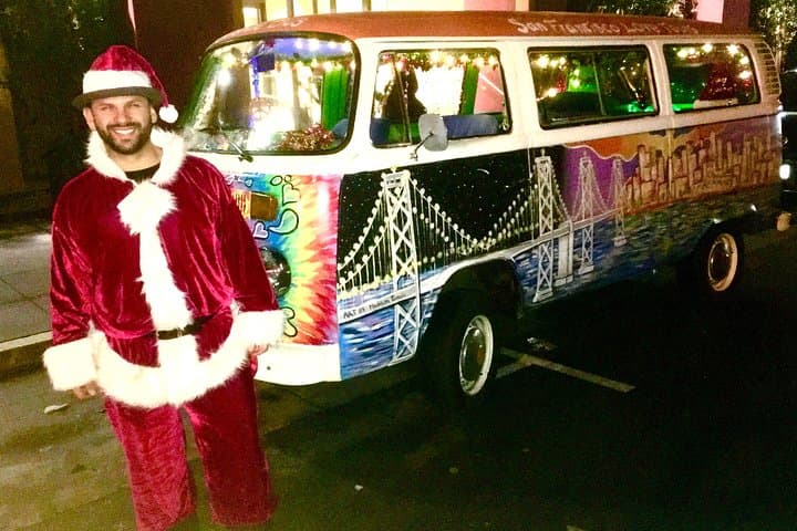 San Francisco Holiday Lights Tour: VW Bus Evening Ride to Union Square & Golden Gate Views photo 2