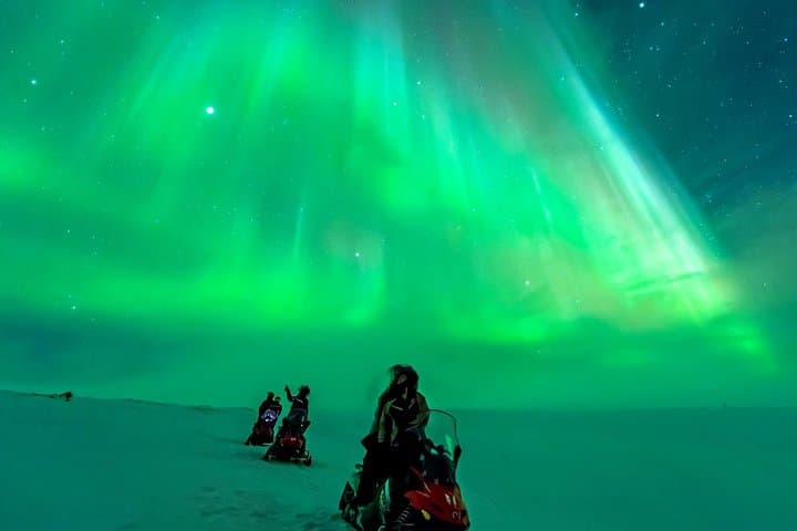 Northern Lights Snowmobile Safari in Rovaniemi — Campfire Picnic & Night Ride