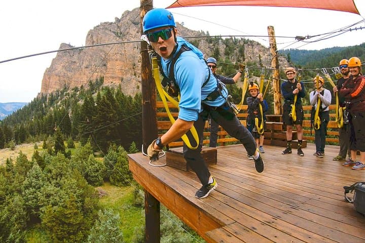 Gallatin River Zipline near Big Sky — Sky Bridges & River Zips