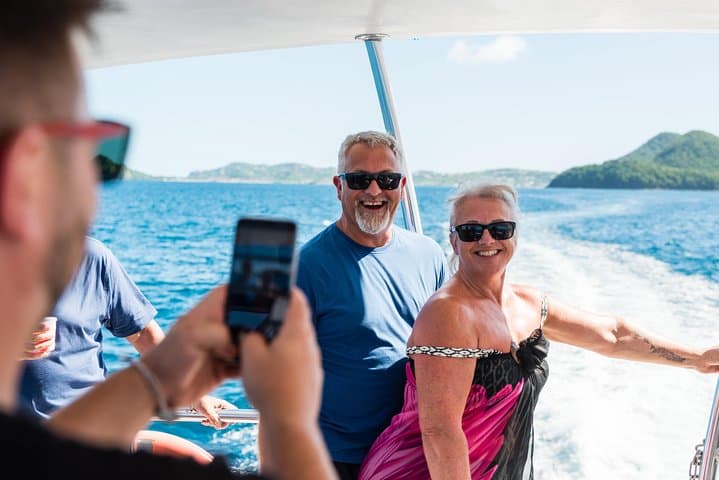 St Lucia Full-Day Catamaran Cruise: Soufriere, Pitons, Snorkel & Volcano