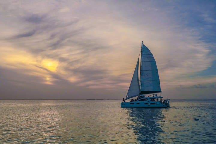 Sunset Catamaran Sailing in Playa del Carmen — Evening Cruise on the Riviera Maya