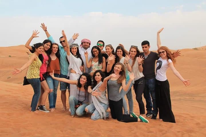 Evening Red Dunes Desert Safari in Lahbab: Dune Bashing, Sandboarding & BBQ Under the Stars photo 4