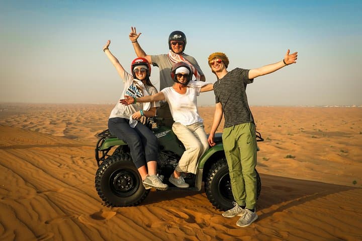 Dubai Desert Quad Bike Safari: Half-Day Quad Ride, Sandboarding & Camel Experience