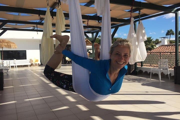 Fly High: Aerial Yoga Experience in Maspalomas, Gran Canaria