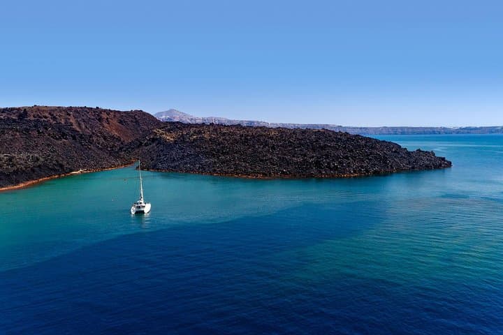 Santorini Sunset Cruise: BBQ, Hot Springs & Red Beach Swim photo 6