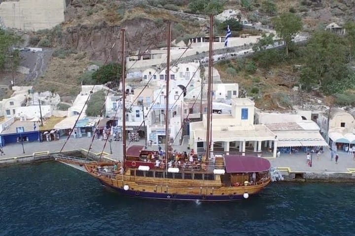 Santorini Volcano Tour: Boat to Nea Kameni & Hot Springs from Fira photo 4