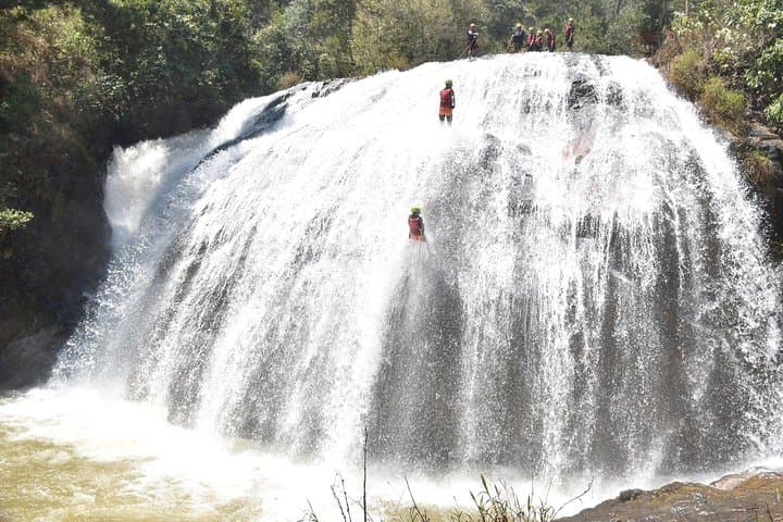 Dalat Canyoning Day Trip: Rappels, Waterfalls & Zipline Adventure