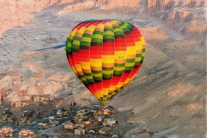 Sunrise Hot Air Balloon Over Luxor's West Bank Temples